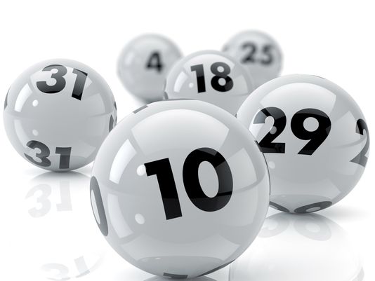 Colorful numbered lottery balls