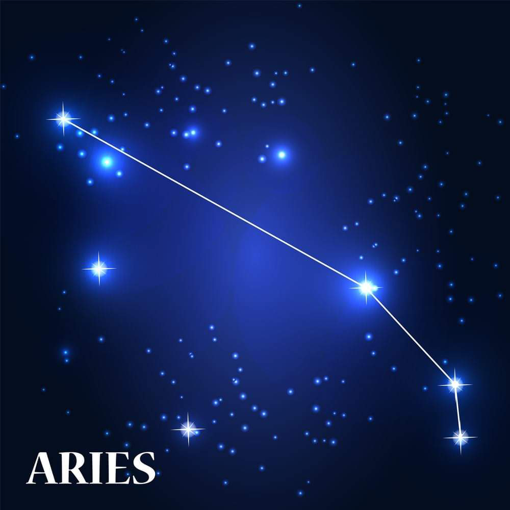 Aries zodiac constellation illustration