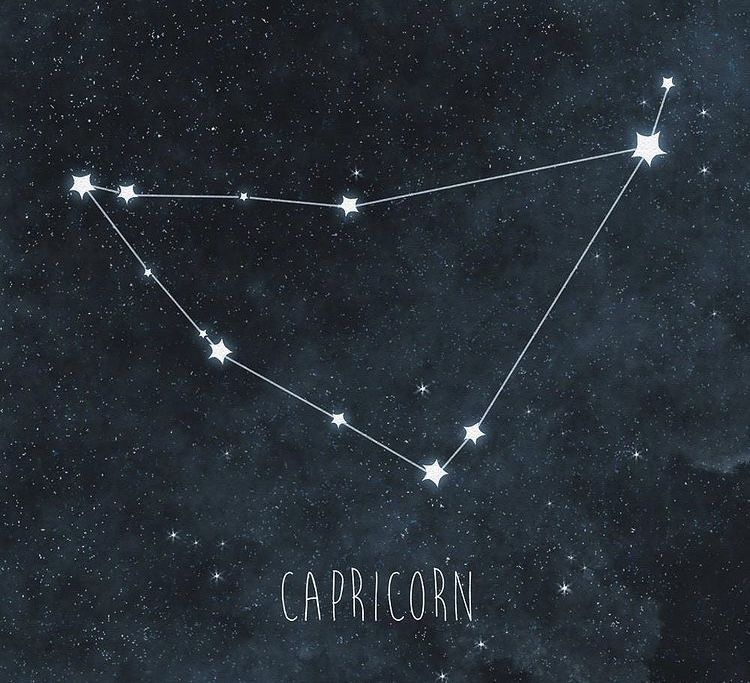 Capricorn zodiac constellation illustration