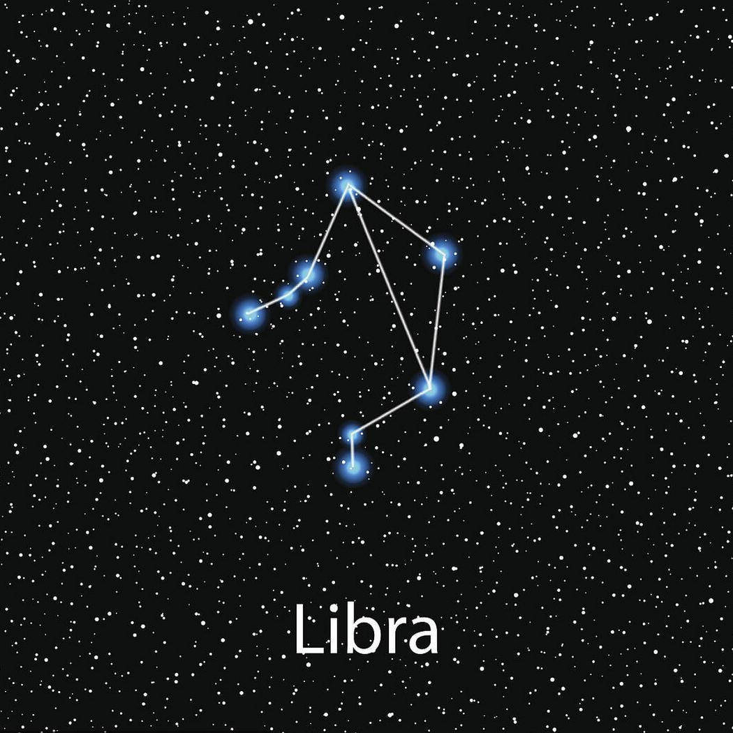Libra zodiac constellation illustration