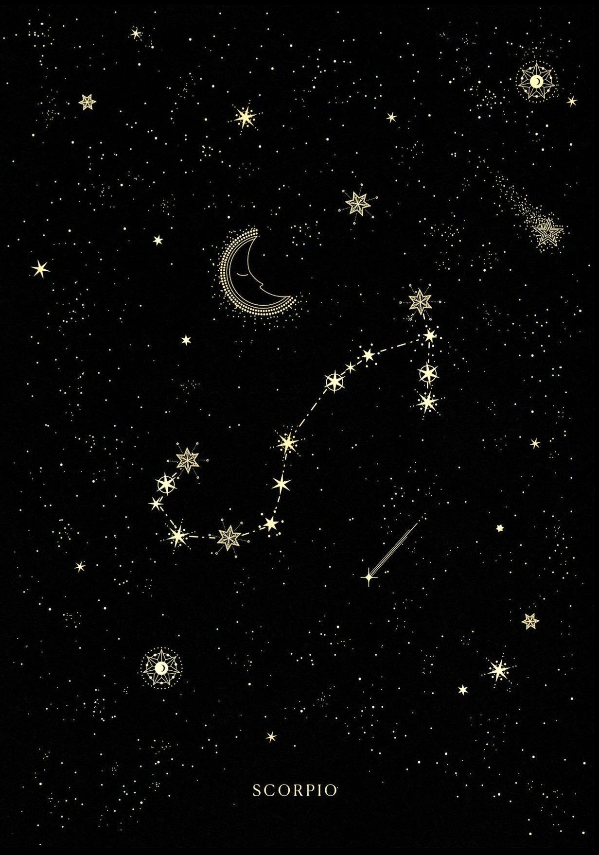 Scorpio zodiac constellation illustration